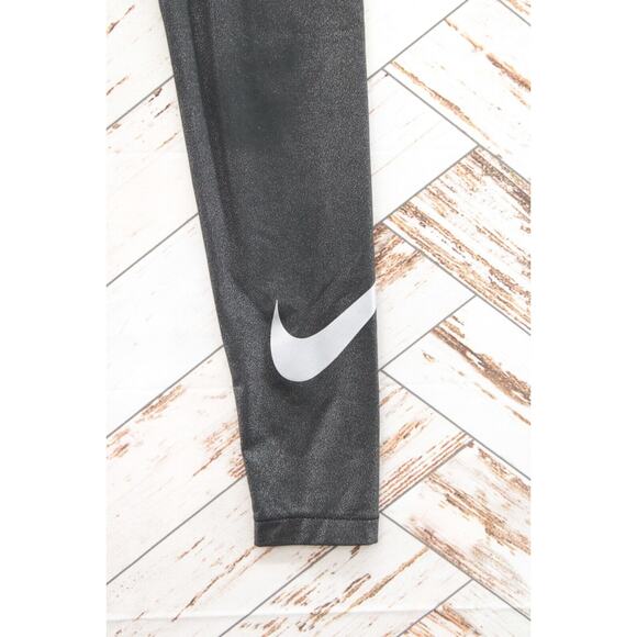 Nike Pro-cool Dri Fit Tights Women Small Black/Silver Sparkle 881778-010 Base - Picture 3 of 7